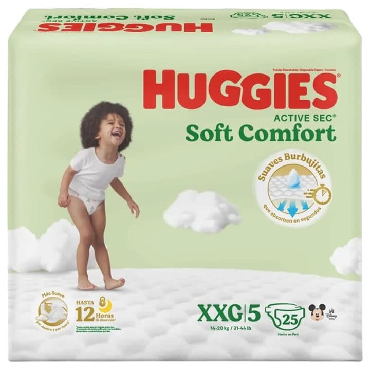 HUGGIES ACTIVE SEC TALLA XXG 25und