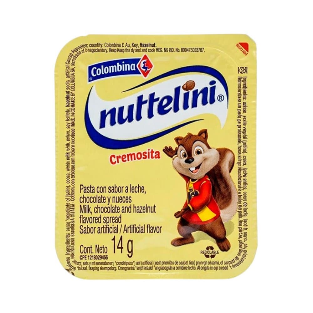 COLOMBINA NUTTELINI LECHE CHOCOLATE 12x14g - 1