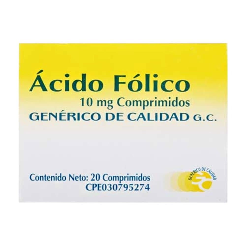 ACIDO FOLICO 20tabx10mg VARGAS - 1