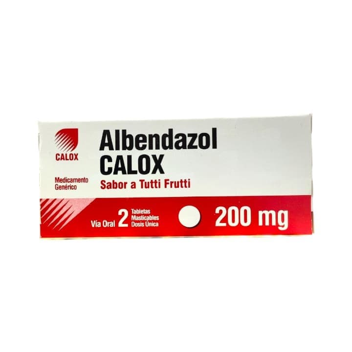 ALBENDAZOL CALOX 2tabx200mg 