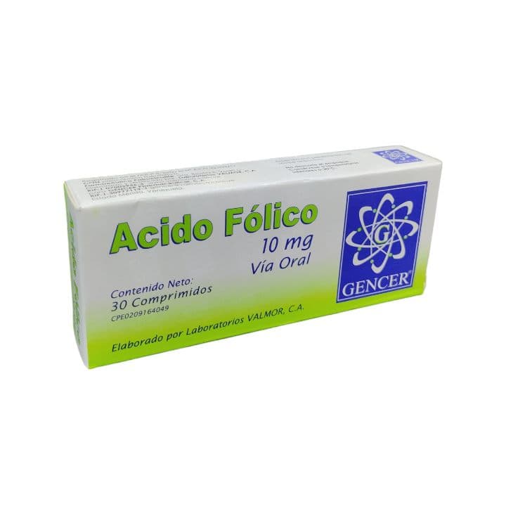 ACIDO FOLICO GENCER 30tabx10mg 