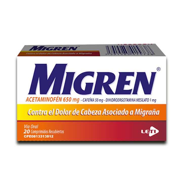 MIGREN 20tabX650/50/1mg LETI ACET/CAF/DIHI