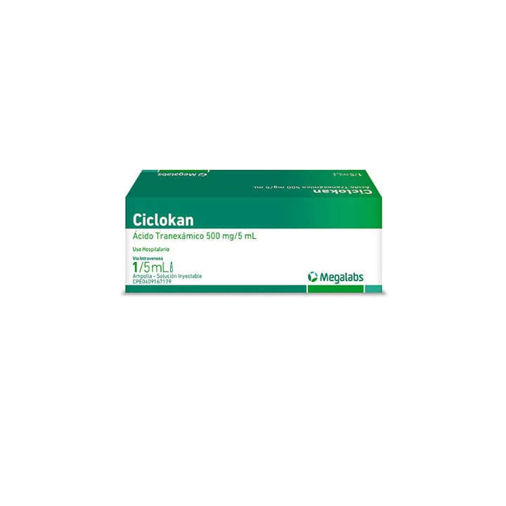 CICLOKAN 1amp 500mgX5ml MEGALABS ACIDO TRANEXAMICO - 1