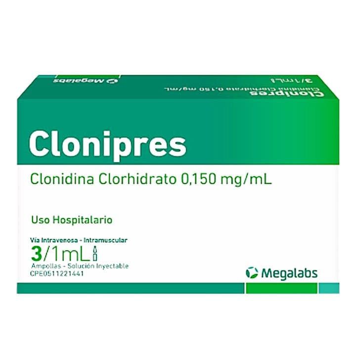 CLONIPRES 3ampX1ml MEGALABS CLONIDINA CLORHIDRATO - 1