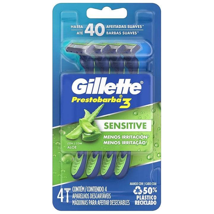 GILLETTE SENSITIVE 3 HOJAS MAQUINA 4und
