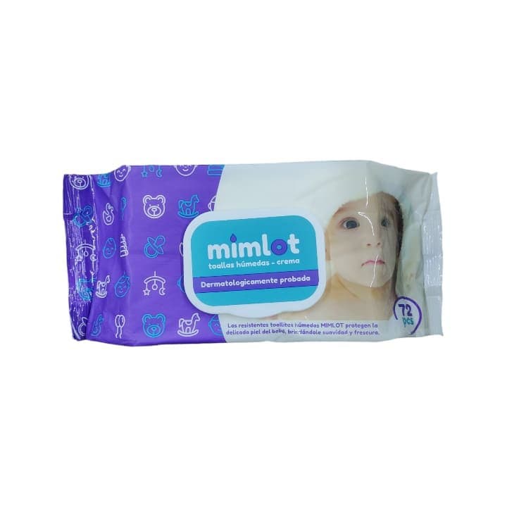MIMLOT TOALLAS HUMEDAS CREMA 72und