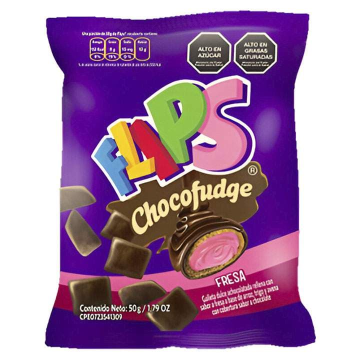 FLIPS CHOCOFUDGE FRESA 50g