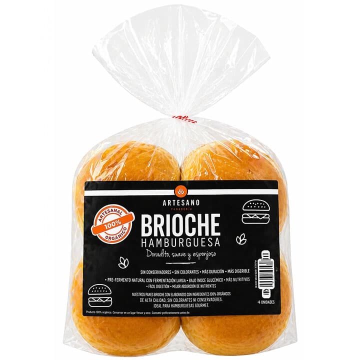 BRIOCHE PAN HAMBURGUESA 600g