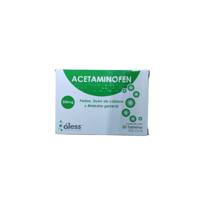 ACETAMINOFEN 20tabX500mg ALESS - 1