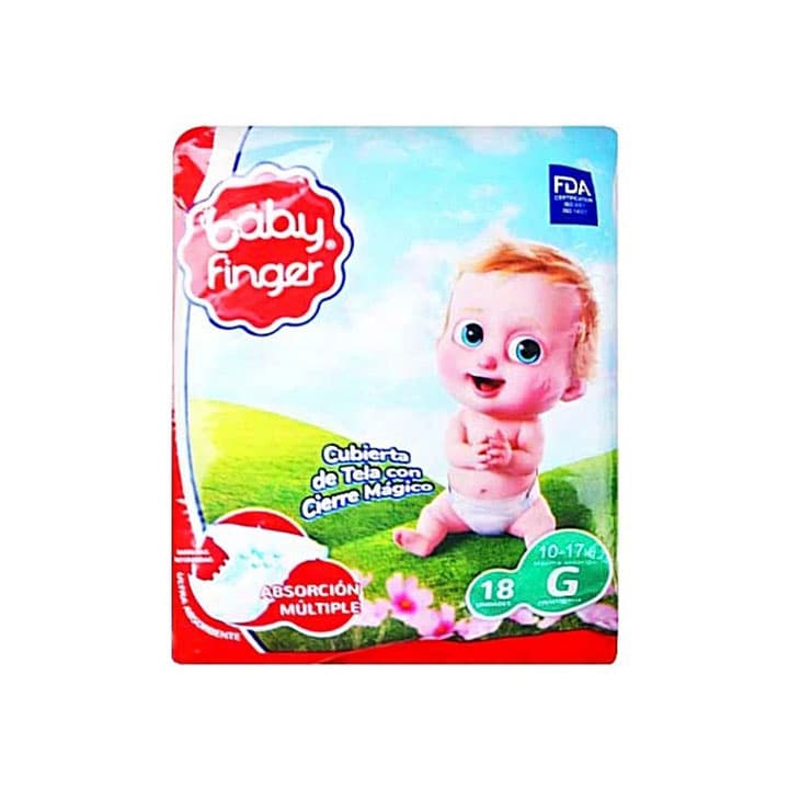 FINGER PAÑAL BABY ROJO G 18und - 1
