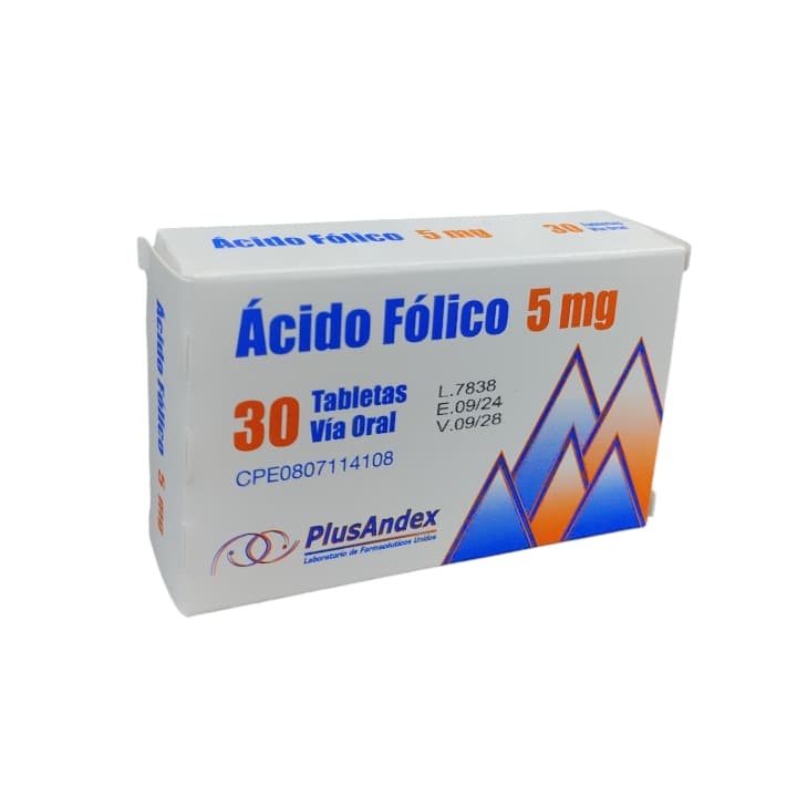 ACIDO FOLICO 30tabx5mg PLUSANDEX - 1