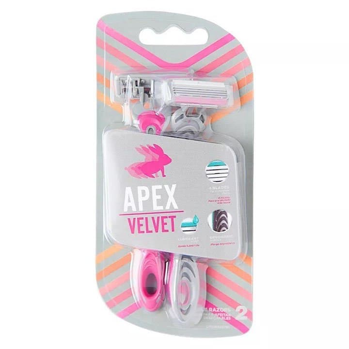 APEX VELVET AFEITADORA 4 HOJILLAS X2und