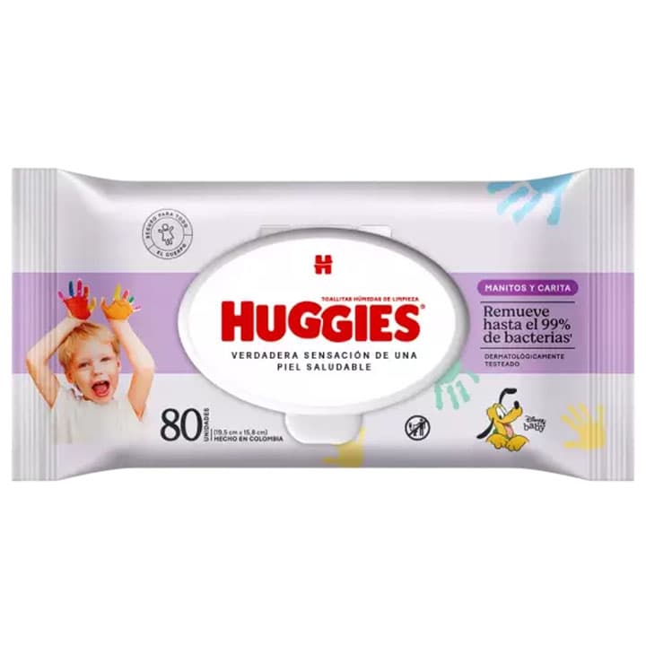 HUGGIES TOALLITAS MANITO Y CARA 80und