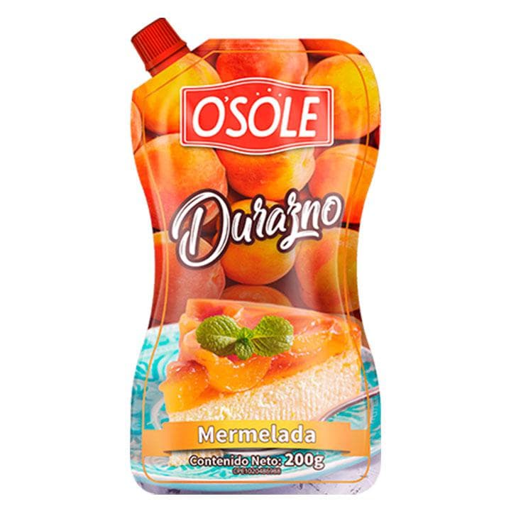 OSOLE POUCH MERMELADA DURAZNO 200g