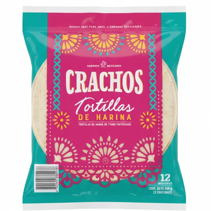 CRACHOS TORTILLAS TRIGO 12und - 1