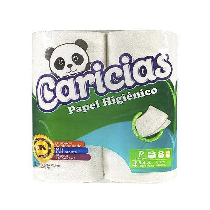 CARICIAS PAPEL SANI 215 HOJAS 4 ROLLOS