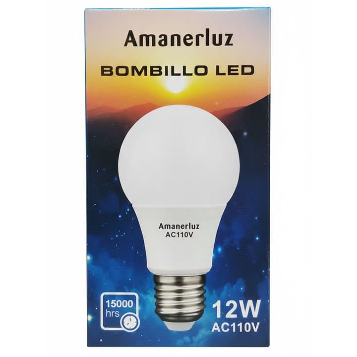 AMANERLUZ  BOMBILLO LED 12w