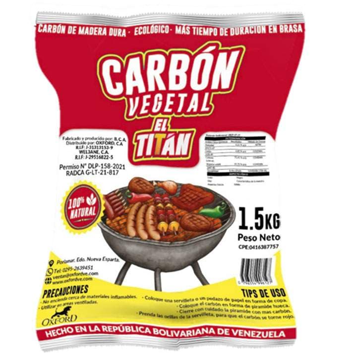 EL TITAN CARBON VEGETAL 1.5Kg