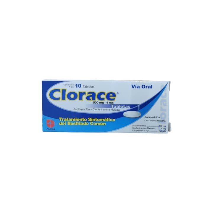 CLORACE 10tabX500/4mg COFASA ACETAMI