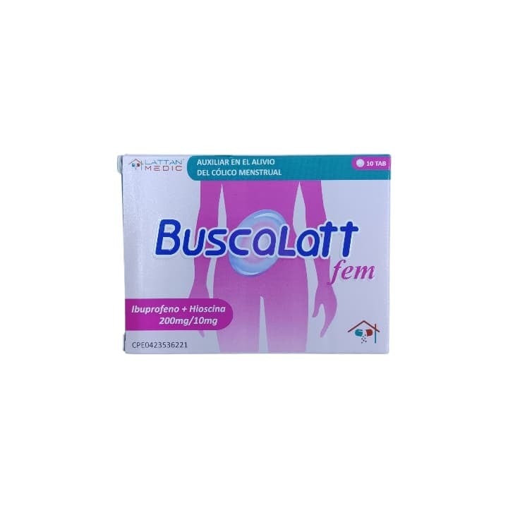 BUSCALATT FEM 10tabX200mg LATTAN MEDIC IBUP HISCI - 1